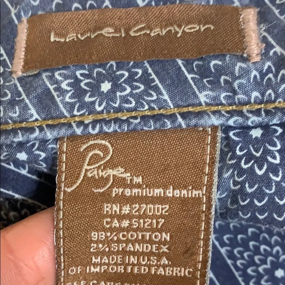 PAIGE Dark Wash Flare Jeans - Picture 2 of 8
